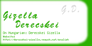 gizella derecskei business card